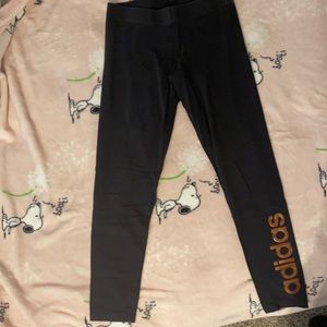 black adadias leggings. worn. in good condition. stretchy